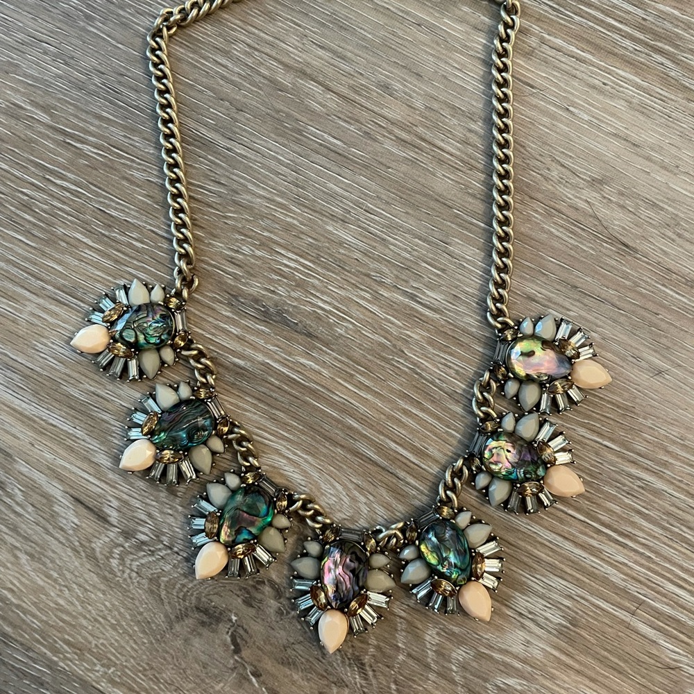 Statement necklace with bright colors